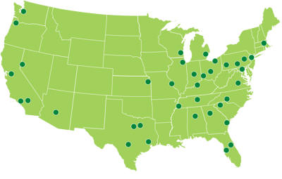 Map of Nationwide locations